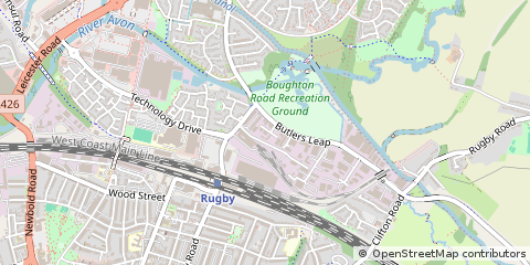 Map of Butlers Leap, Rugby