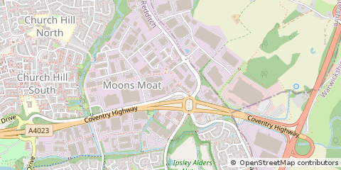 Map of Redditch, Worcestershire