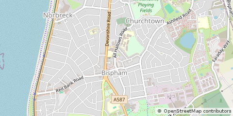 Map of Blackpool, Lancashire