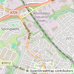 Map of Hamilton, Lanarkshire