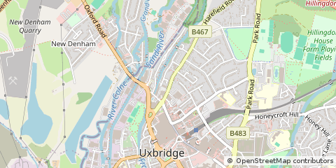 Map of Uxbridge, Middlesex