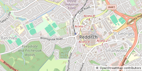 Map of Redditch