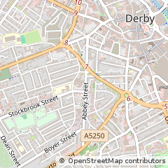 Map of Derby, Derbyshire