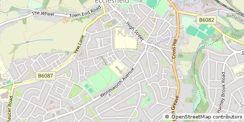Map of Sheffield, South Yorkshire