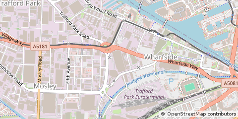 Map of Trafford Park, Manchester