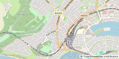 Map of Barry, South Glamorgan