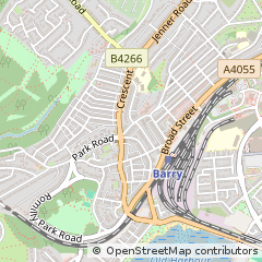Map of Barry, South Glamorgan
