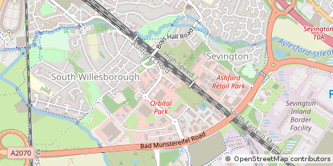 Map of Ashford, Kent