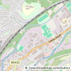 Map of Huddersfield, Yorkshire