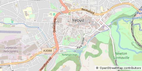 Map of Yeovil, Somerset