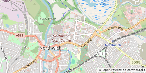 Map of Northwich, Cheshire