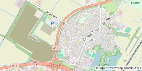 Map of Milton, Cambridge
