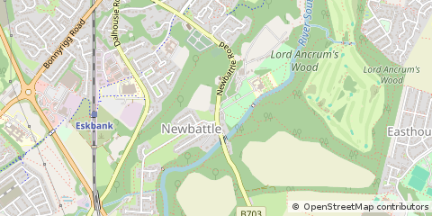 Map of Dalkeith