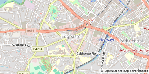 Map of Birmingham, West Midlands