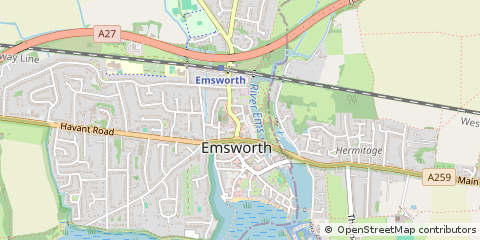 Map of Emsworth, Hampshire