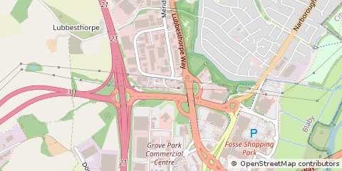 Map of Leicester, Leicestershire