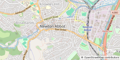 Map of Newton Abbot, Devon