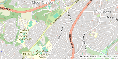 Map of Leeds, West Yorkshire
