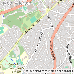 Map of Leeds, West Yorkshire