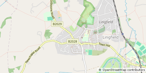 Map of Lingfield, Surrey