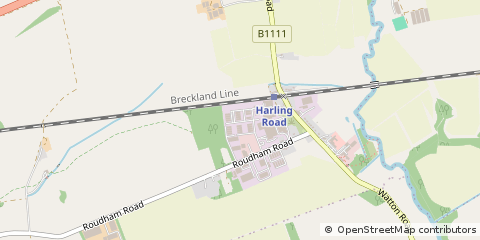 Map of East Harling, Norfolk
