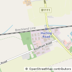 Map of East Harling, Norfolk
