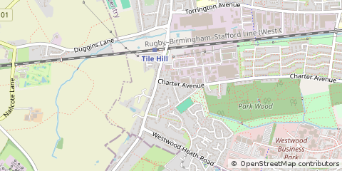 Map of Coventry, West Midlands