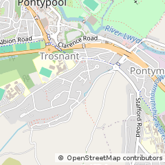 Map of Pontypool, Torfaen