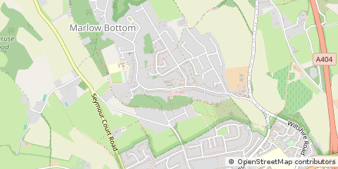 Map of Marlow Bottom, Buckinghamshire