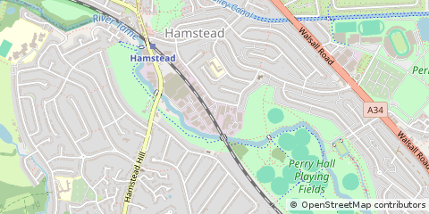 Map of Birmingham, West Midlands