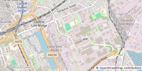 Map of Cardiff, South Glamorgan