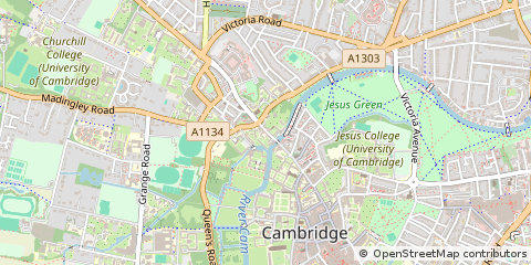 Map of Cambridge, Cambridgeshire