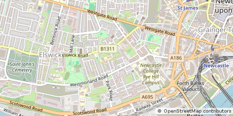 Map of Newcastle Upon Tyne