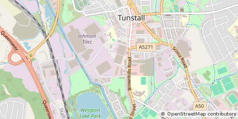 Map of Stoke-on-Trent, Staffordshire