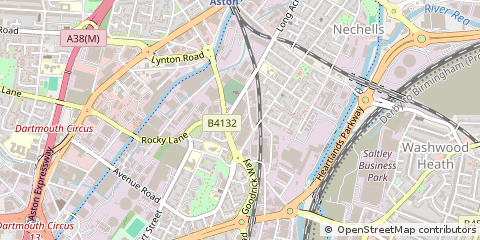 Map of Birmingham, West Midlands