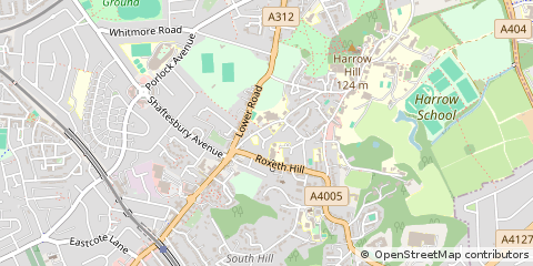Map of Harrow, Middlesex
