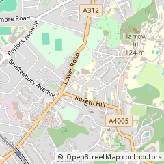 Map of Harrow, Middlesex