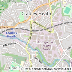 Map of Cradley Heath, West Midlands