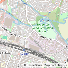 Map of Rugby, Warwickshire