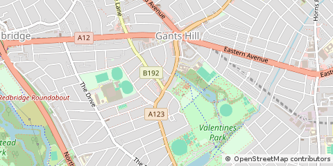 Map of Ilford, Essex