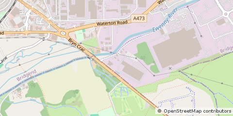Map of Bridgend