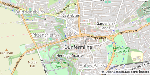 Map of Dunfermline, Fife