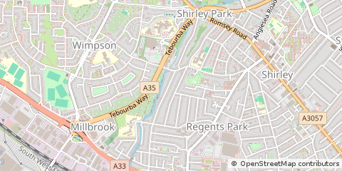 Map of Southampton, Hampshire