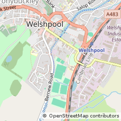 Map of Welshpool, Powys