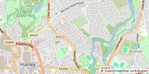 Map of Stoke-on-Trent, Staffordshire