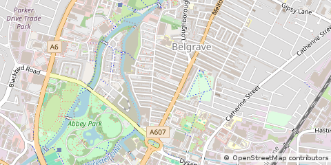 Map of Leicester, Leicestershire