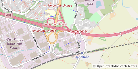 Map of Wigan, Lancashire