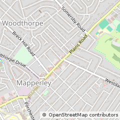 Map of Nottingham, Nottinghamshire