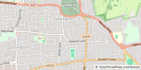 Map of Worthing, West Sussex