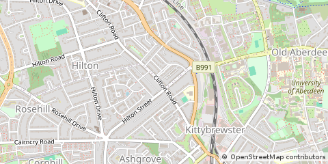 Map of Aberdeen, Aberdeenshire